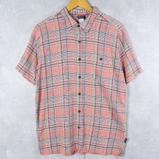 画像1: 2014SS Patagonia "ORGANIC COTTON" チェック柄 ちりめんシャツ L (1)