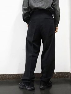 画像3: HAGGAR USA製  2タック ポリエステル×レーヨンスラックス BLACK W32 (3)