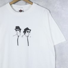 画像1: 90〜2000's THE BLUES BROTHERS "House of Blues" コメディ映画プリントTシャツ L (1)