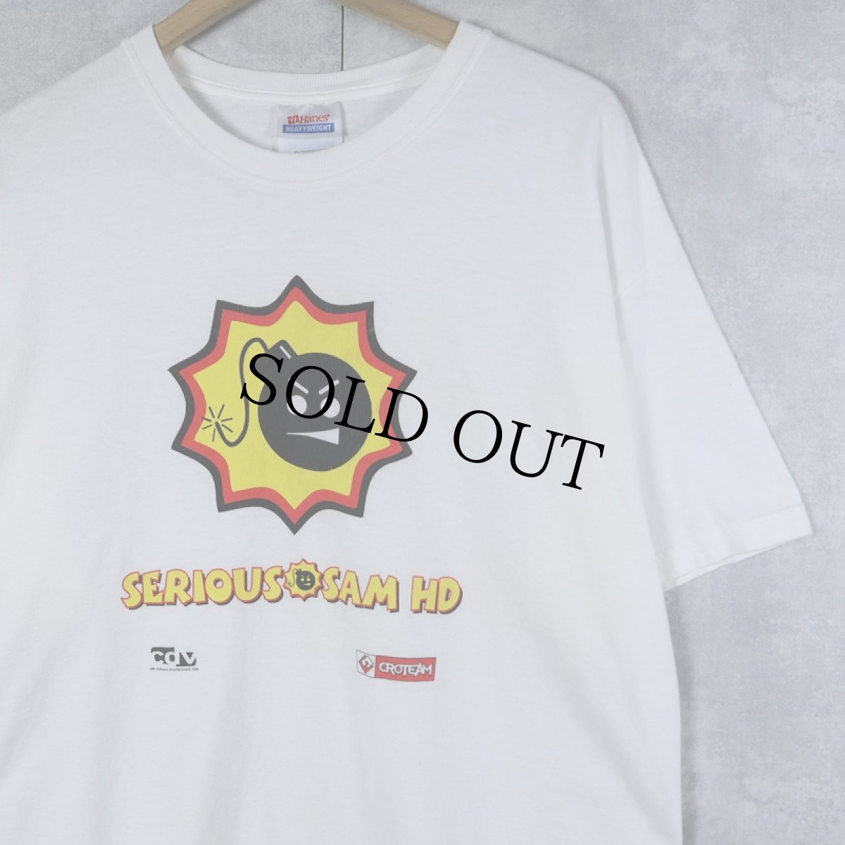 画像1: CDV×CROTEAM "SERIOUSOSAM HD" ビデオゲームプリントTシャツ L (1)