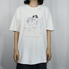 画像2: 90's Al Hirschfeld USA製 "I Love Lucy" アートプリントTシャツ L (2)