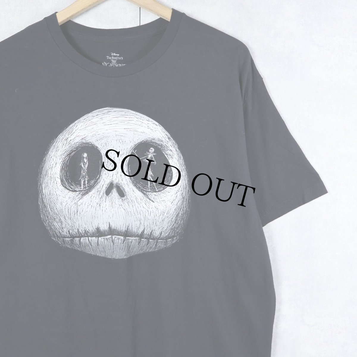 画像1: The Nightmare Before Christmas キャラクタープリントTシャツ BLACK L (1)