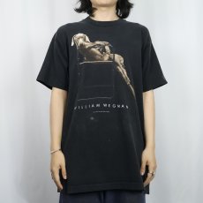画像2: 90's William Wegman USA製 "LOLITA" アートプリントTシャツ BLACK XL (2)