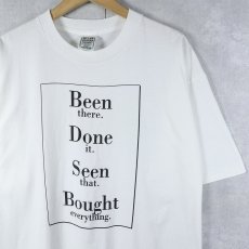 画像1: 90's bloomingdale's "Been there Done it. Seen that. Bought everything." デパートロゴプリントTシャツ XL (1)