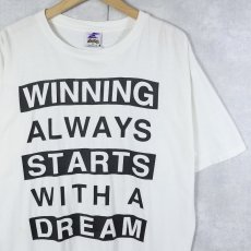 画像1: 90's USA製 "WINNING ALWAYS ..." メッセージプリントTシャツ XL (1)