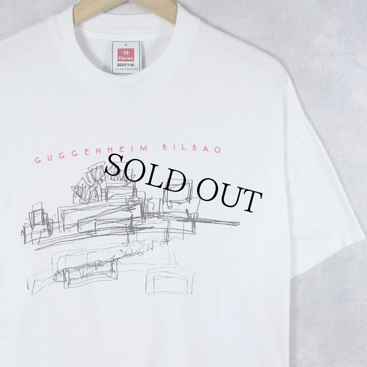 画像1: GUGGENHEIM MUSEUM BILBAO 美術館プリントTシャツ L (1)
