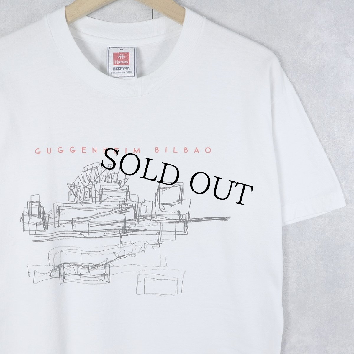 画像1: GUGGENHEIM MUSEUM BILBAO 美術館プリントTシャツ M (1)