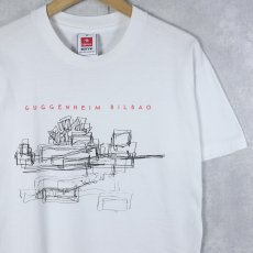 画像1: GUGGENHEIM MUSEUM BILBAO 美術館プリントTシャツ M (1)