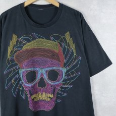 画像1: スカル プリントTシャツ BLACK (1)
