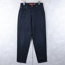 画像1: 90's Levi's SILVERTAB USA製 "LOOSE" ブラックデニムパンツ W32 (1)
