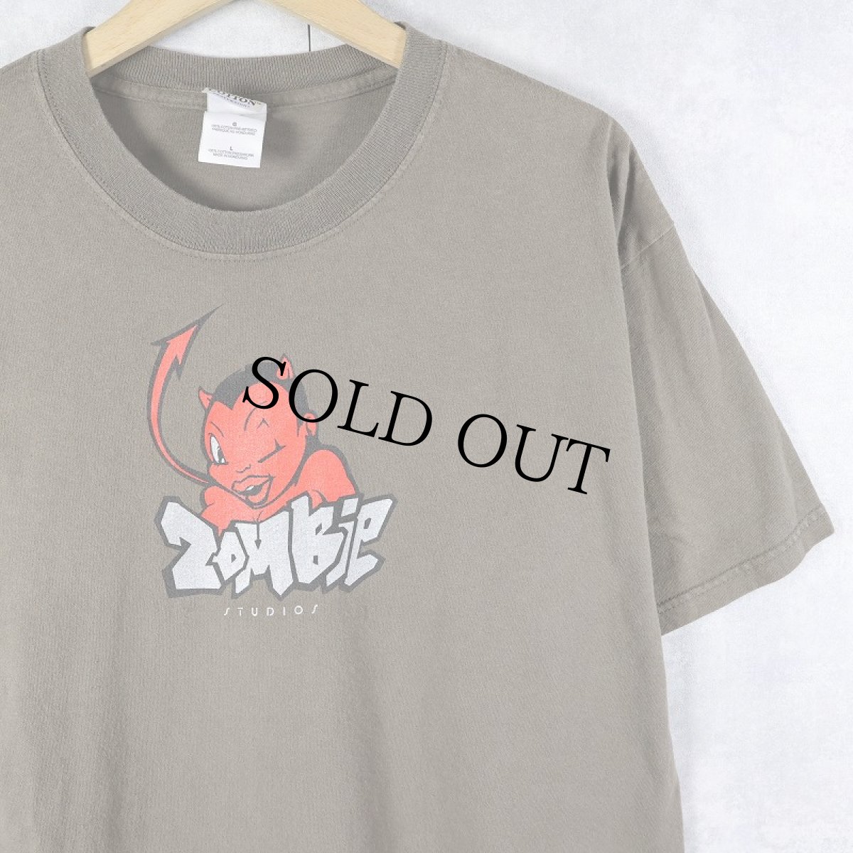 画像1: Zombie STUDIOS "レッドデビル" ゲーム開発会社 プリントTシャツ L (1)