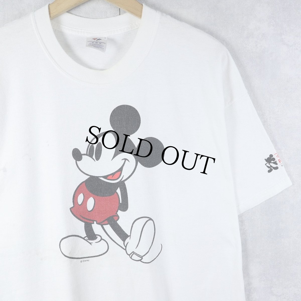 画像1: Disney MICKEY MOUSE キャラクタープリントTシャツ XL (1)