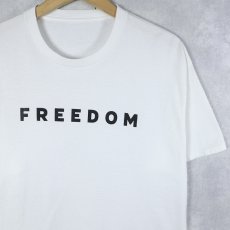 画像1: "FREEDOM" メッセージプリントTシャツ (1)