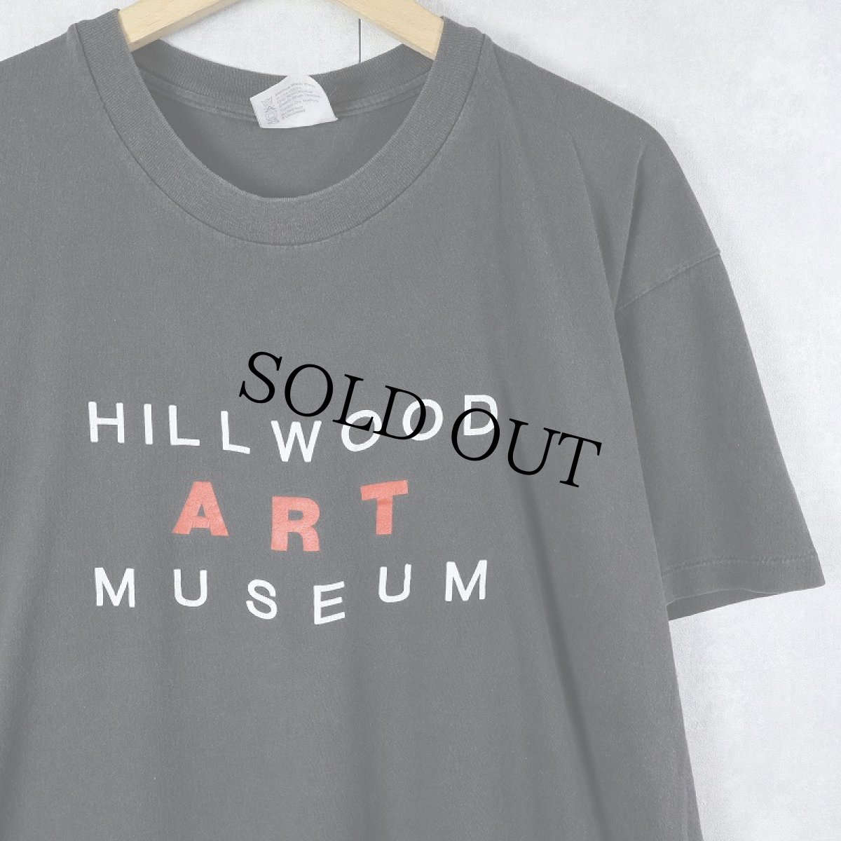 画像1: 80〜90's USA製 "HILWOOD ART MUSEUM" 博物館プリントTシャツ BLACK XL (1)