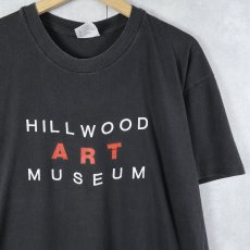 画像1: 80〜90's USA製 "HILWOOD ART MUSEUM" 博物館プリントTシャツ BLACK XL (1)