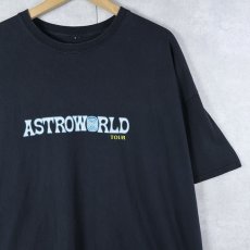 画像2: Travis Scott "Astroworld Tour" ラッパーツアープリントTシャツ BLACK XL (2)