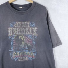 画像1: Jimi Hendrix "Voodoo Child" ミュージシャンプリントTシャツ BLACK XL (1)