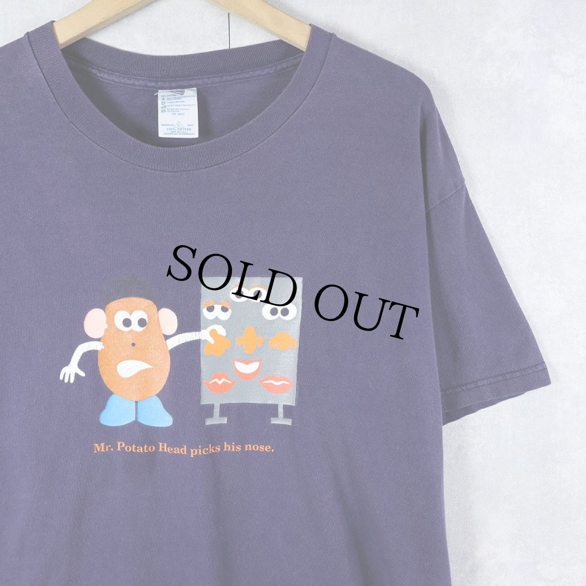 画像1: Mr.Potato Head キャラクタープリントTシャツ L (1)