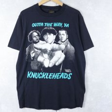 画像1: 90's The Three Stooges USA製 "OUTTA THE WAY,YA" コメディアンプリントTシャツ BLACK L (1)