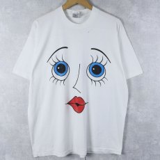 画像1: 90's フェイス プリントTシャツ XL (1)