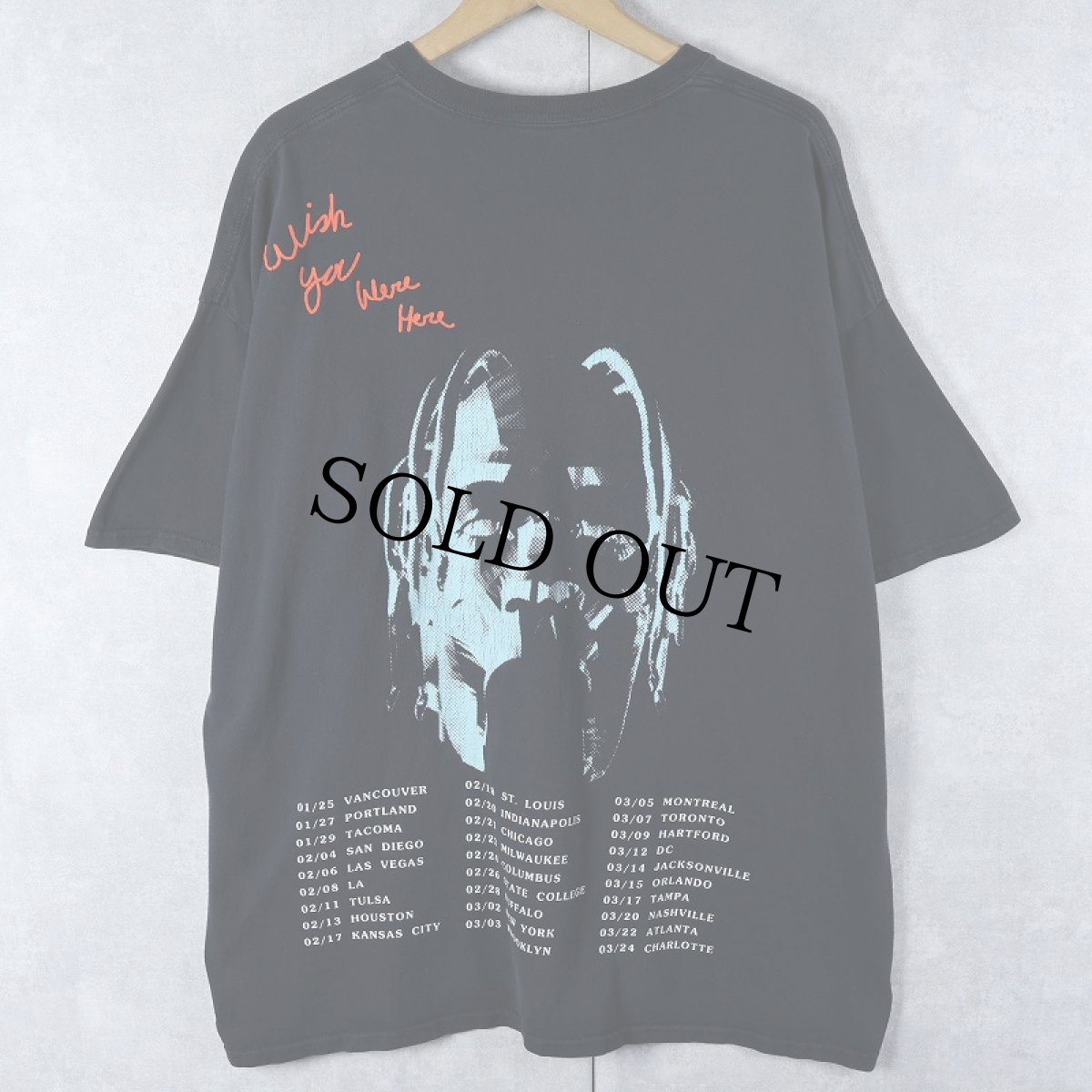 画像1: Travis Scott "Astroworld Tour" ラッパーツアープリントTシャツ BLACK XL (1)