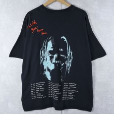 画像1: Travis Scott "Astroworld Tour" ラッパーツアープリントTシャツ BLACK XL (1)