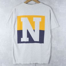 画像2: "NAVY" プリントTシャツ M (2)