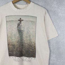 画像1: 90's Brad Braune USA製 "Cowboy Landscapes" アートプリントTシャツ L (1)