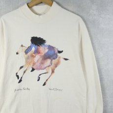 画像1: 90's Carol Grigg USA製 "Riding Far Boy" アートプリントロンT M (1)