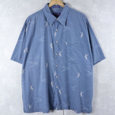 画像1: PENDLETON ヘリンボーン柄 コットン × レーヨン シャツ XL (1)