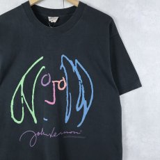 画像1: 90's〜 John Lennon ミュージシャン プリントTシャツ BLACK (1)