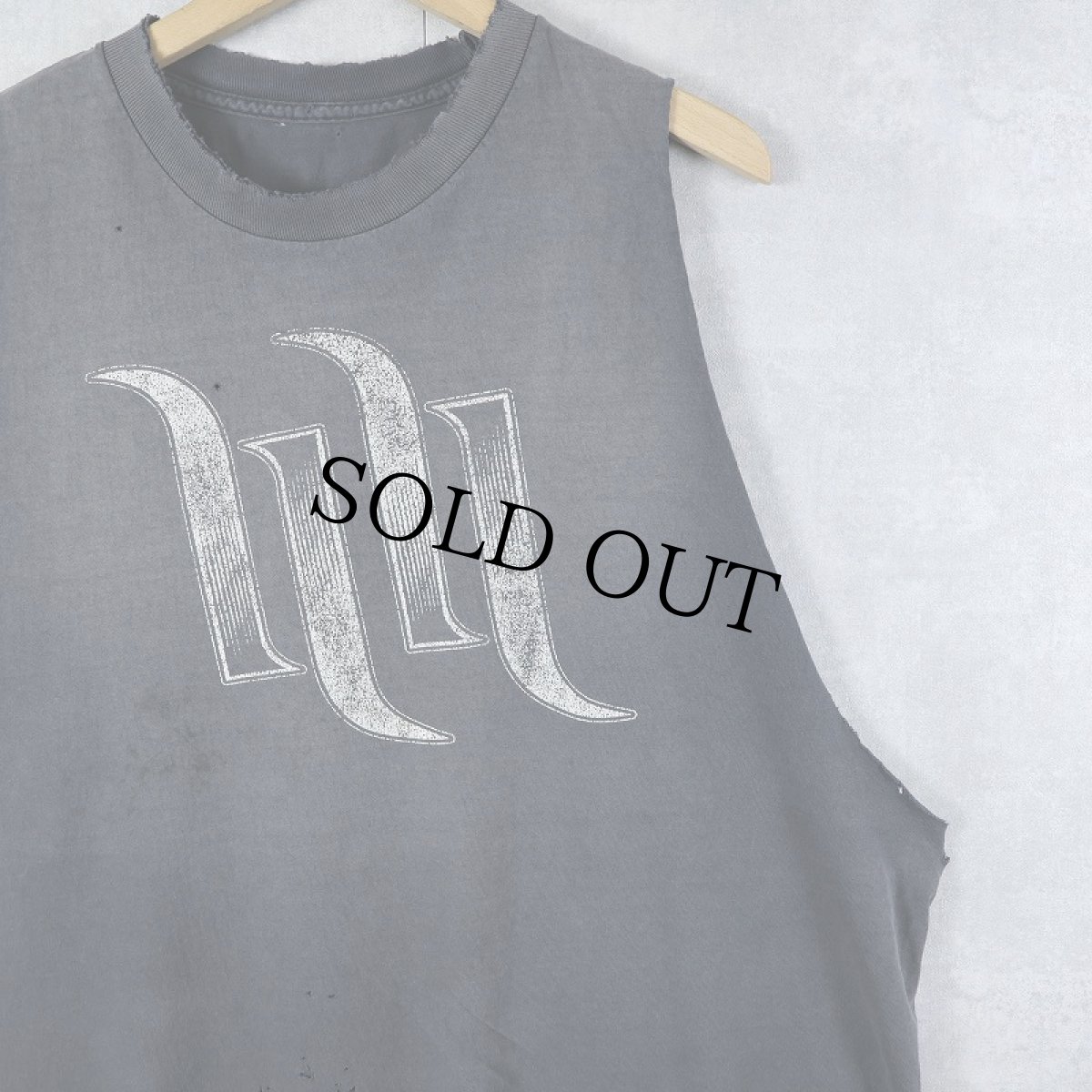 画像1: Hart & Huntington Clothing Co. タトゥーブランドプリントカットオフTシャツ BLACK  (1)