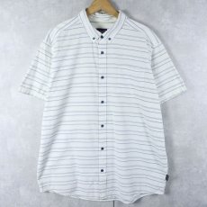 画像1: 2015SS Patagonia ORGANIC COTTON ボーダー柄 コットンボタンダウンシャツ XL (1)