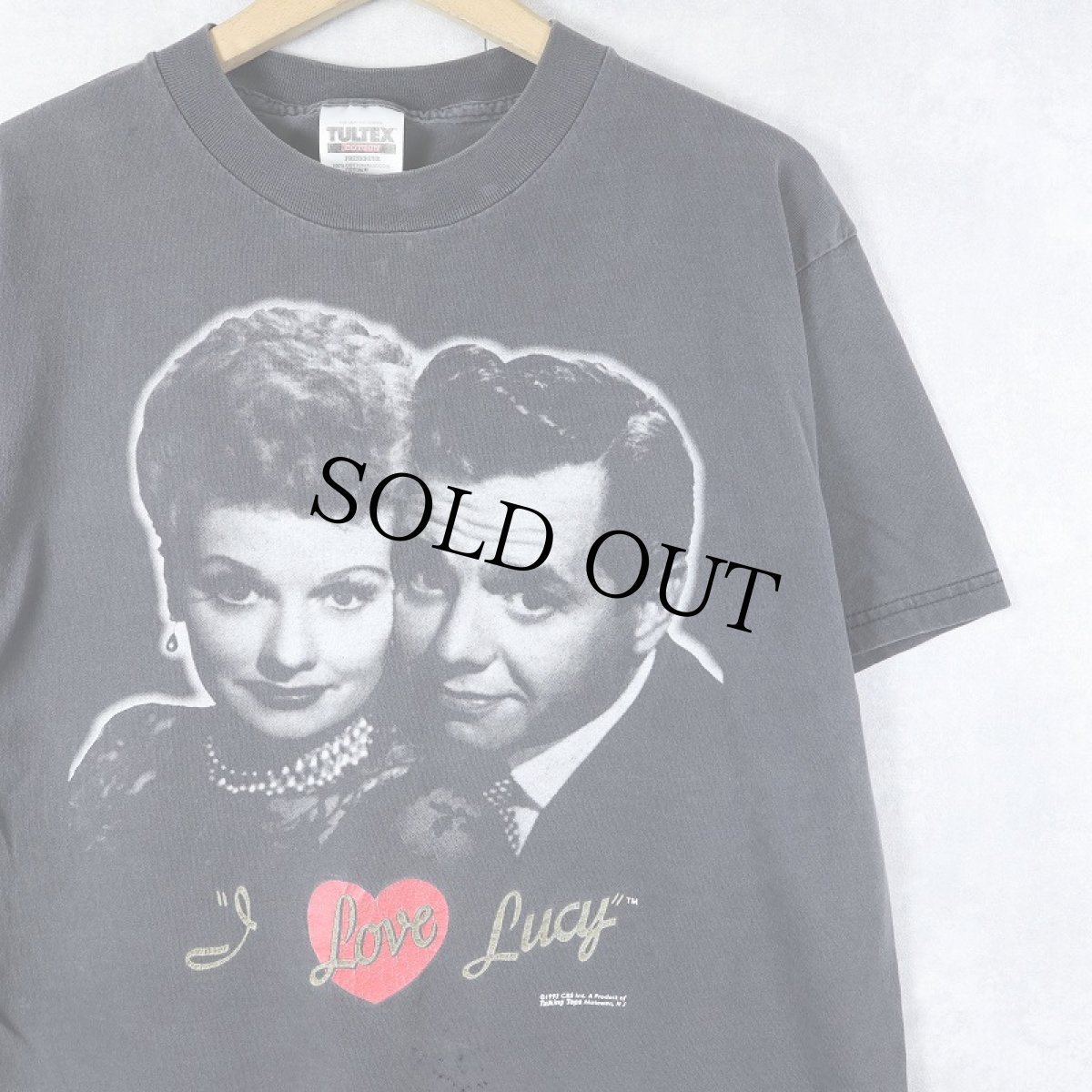 画像1: 90's I Love Lucy USA製 テレビドラマ プリントTシャツ BLACK L (1)