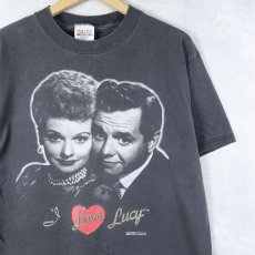 画像1: 90's I Love Lucy USA製 テレビドラマ プリントTシャツ BLACK L (1)
