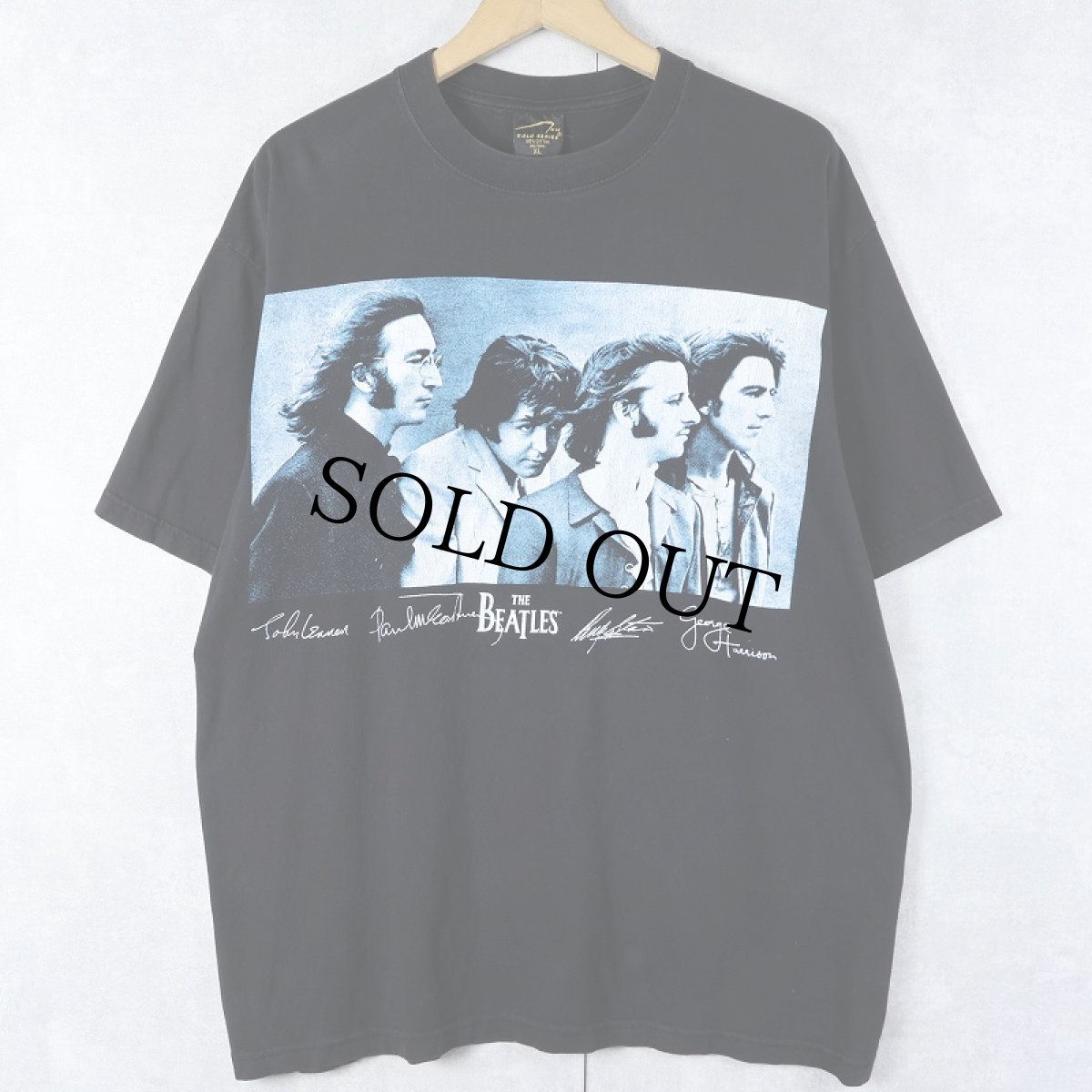 画像1: THE BEATLES ロックバンドプリントTシャツ BLACK XL (1)