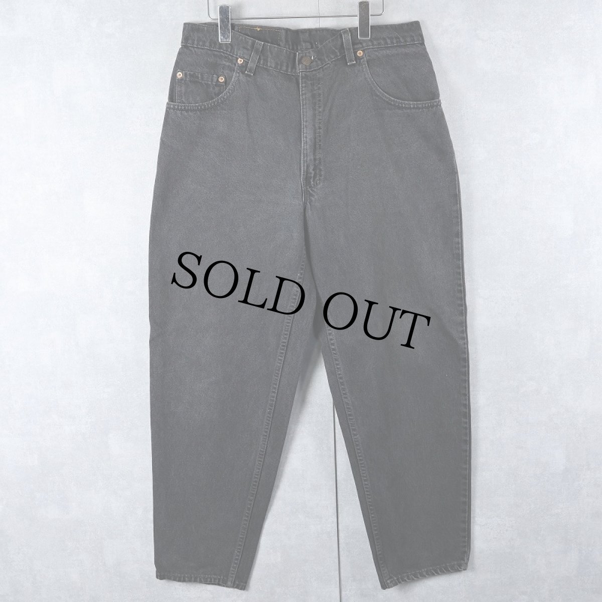 画像1: 90's Levi's 560 USA製 サルファブラック デニムパンツ W35 (1)