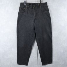 画像1: 90's Levi's 560 USA製 サルファブラック デニムパンツ W35 (1)