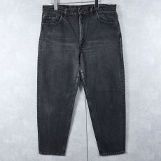 画像1: 90's Levi's 550 USA製 サルファブラック デニムパンツ W36 (1)