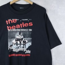 画像1: THE BEATLES ロックバンドプリントTシャツ BLACK (1)