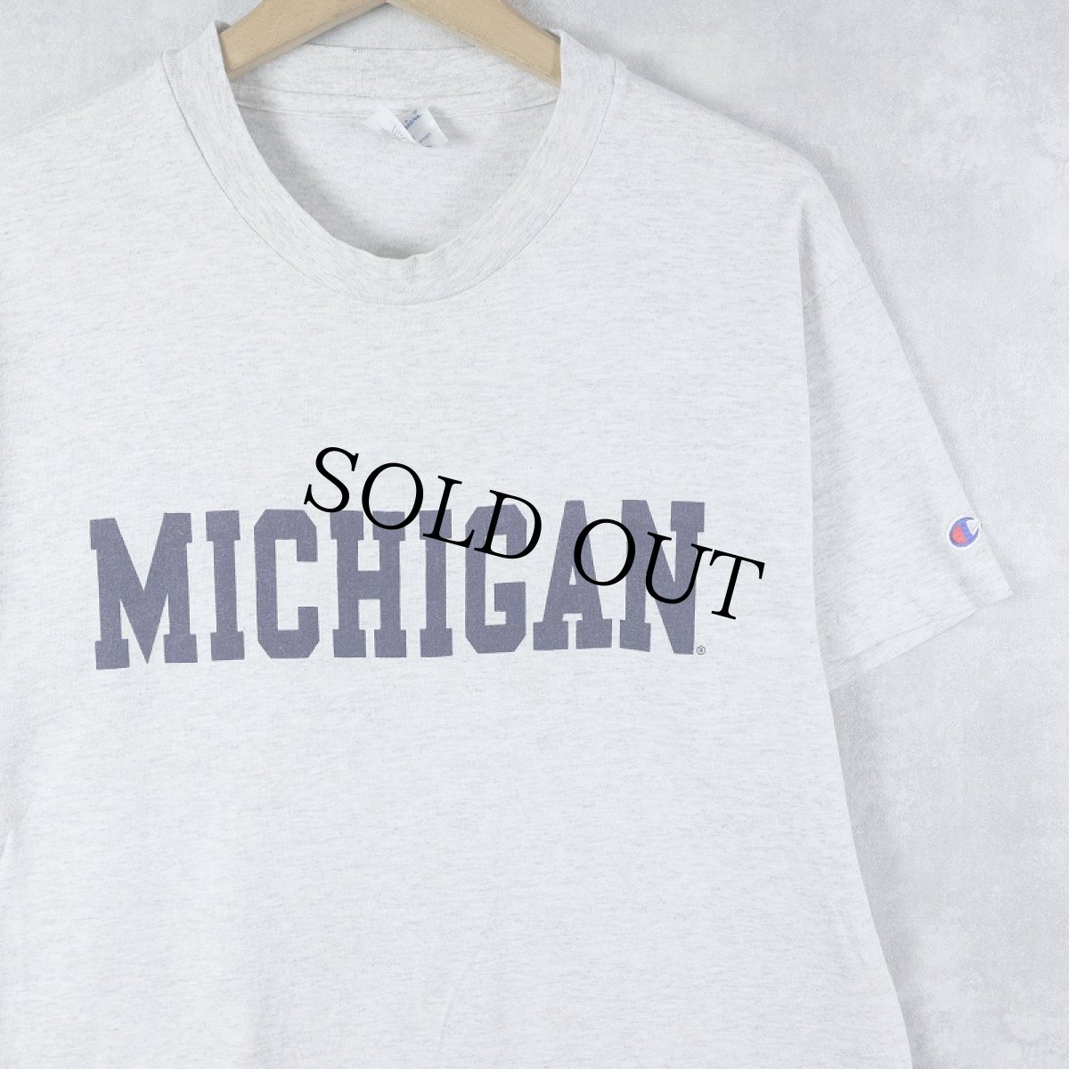 画像1: 90's Champion USA製 "MICHIGAN" プリントTシャツ M (1)