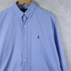 画像1: POLO Ralph Lauren "BLAKE" ロゴ刺繍 コットンボタンダウンシャツ M (1)