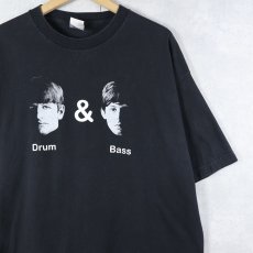 画像1: 2000's THE BEATLES "Drum & Bass" ロックバンドプリントTシャツ BLACK XL (1)