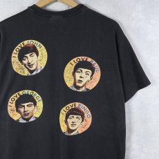 画像2: 90's THE BEATLES USA製 "I love..." ロックバンドプリントTシャツ BLACK L (2)