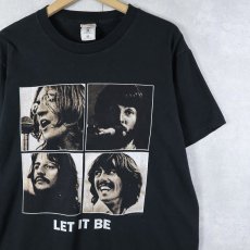 画像1: 90's〜 THE BEATLES "LET IT BE" ロックバンドプリントTシャツ BLACK L (1)