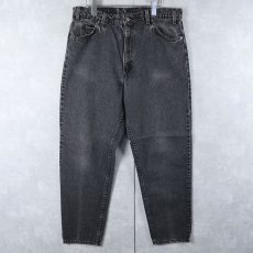 画像1: Levi's 550 サルファブラック デニムパンツ W35 (1)