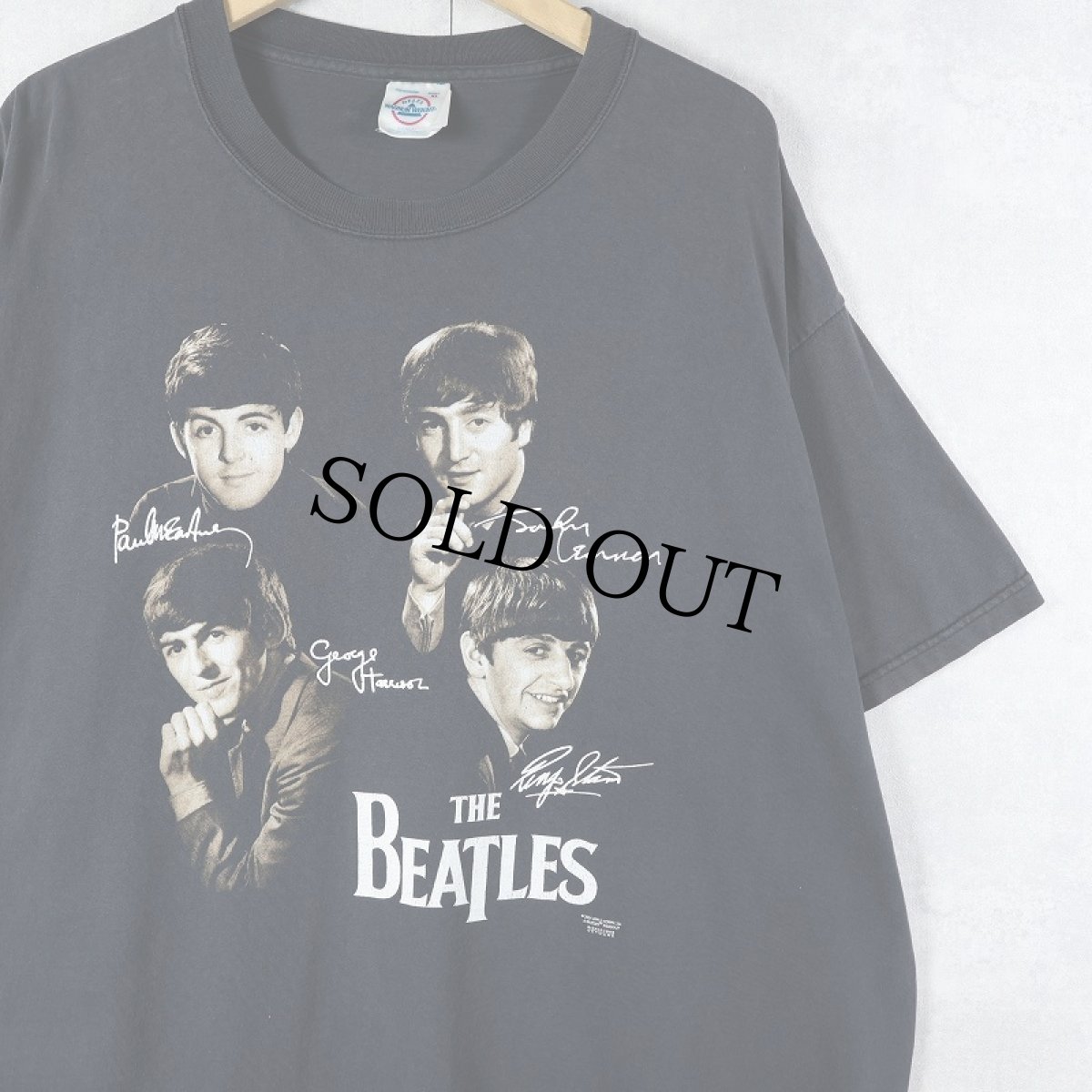 画像1: 2000's THE BEATLES ロックバンドプリントTシャツ BLACK XL (1)
