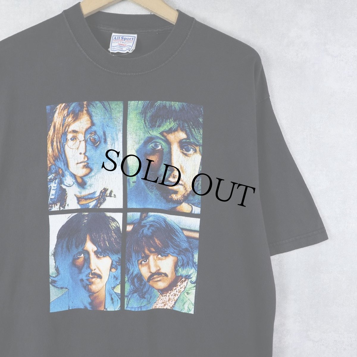 画像1: 2000's THE BEATLES ロックバンドプリントTシャツ BLACK L (1)