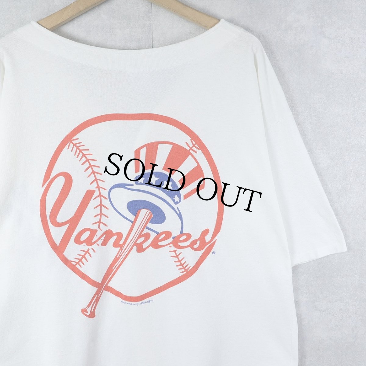 画像2: 90's  New York Yankees USA製 ロゴプリント ベースボールシャツ XL (2)