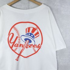 画像2: 90's  New York Yankees USA製 ロゴプリント ベースボールシャツ XL (2)